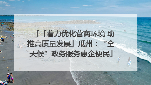 「着力优化营商环境 助推高质量发展」瓜州：“全天候”政务服务惠企便民